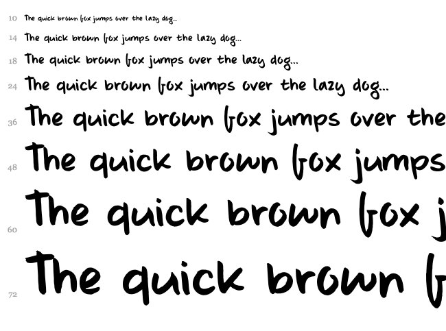 DK Carrot Juice font waterfall
